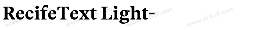 RecifeText Light字体转换